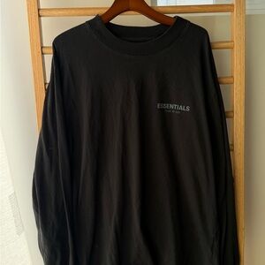 Essentials Men's Black Long Sleeve Tee
